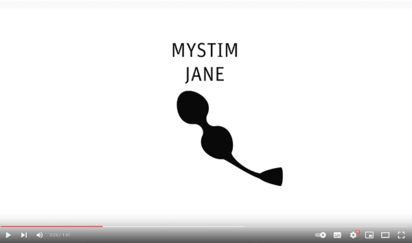 Video Kegel kuliček Elektro Vibrace Mystim JANE Geisha