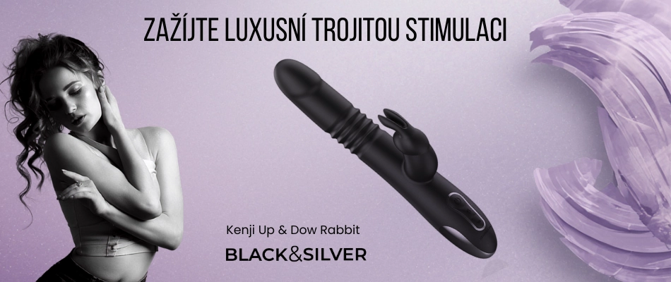 Black&Silver Kenji Up Down pohyb, rotace a stimulace klitorisu