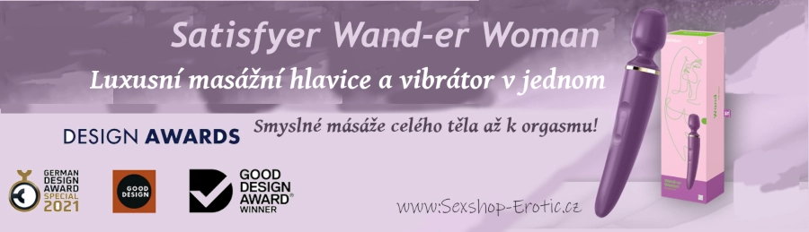 Satisfyer Wand-er Woman black banner masážní hlavice a vibrátor
