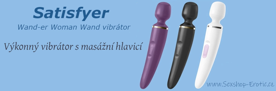 Satisfyer Wand er Woman masážní hlavice banner tři barvy