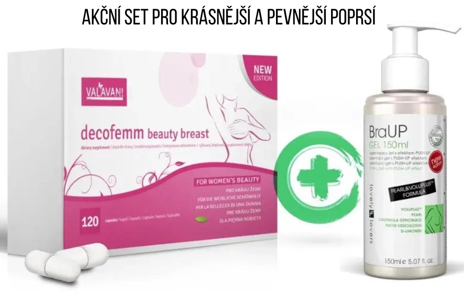 DecoFemm beauty breast + BraUP Gel 150ml krásnější a pevnější poprsí