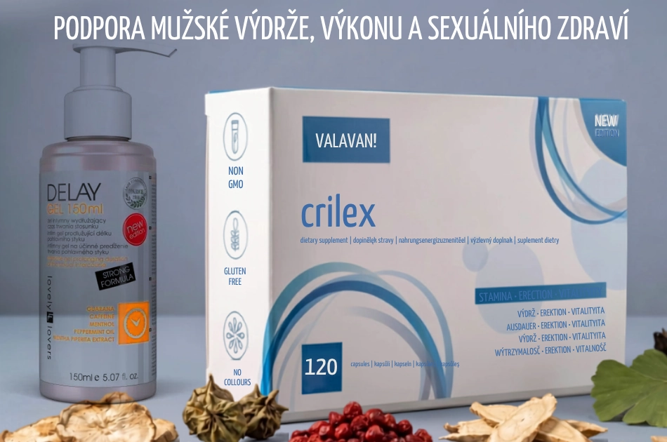 Akční set Crilex 120 kapslí + Delay Gel 150ml za zvýhodněnou cenu