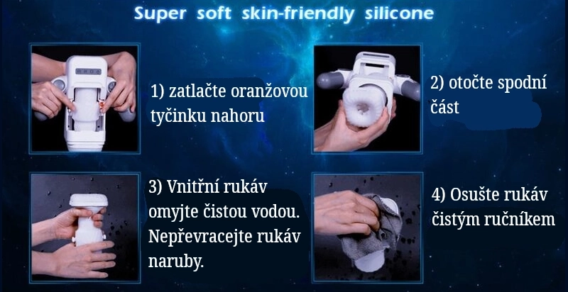 postup výměny vnitřní vložky masturbátoru Baile Game Up Thrusting Vibration