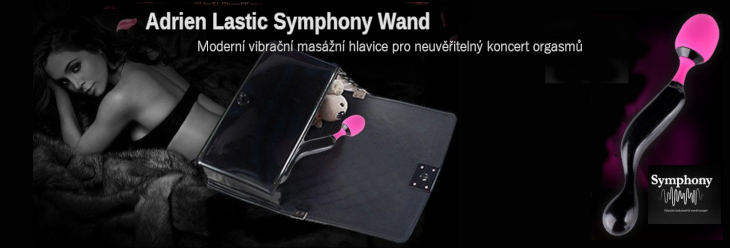 Moderní vibrační nabíjecí masážní hlavice Adrien Lastic Symphony Wand