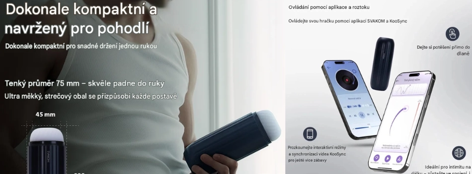 interaktivní masturbátor Sam Neo 2 Pro od Svakomu dokonale padne do ruky