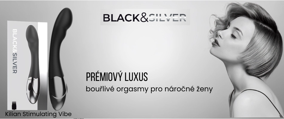 Black&Silver Kilian měkký silikon, dobíjení a voděodolnost IPX6