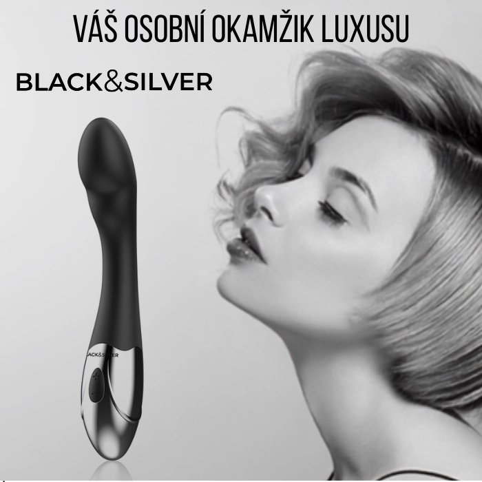 Black and Silver Kilian Stimulating Vibe černý vibrátor
