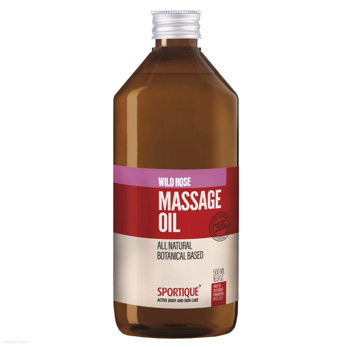 Masážní olej SPORTIQUE ROSE 500 ml