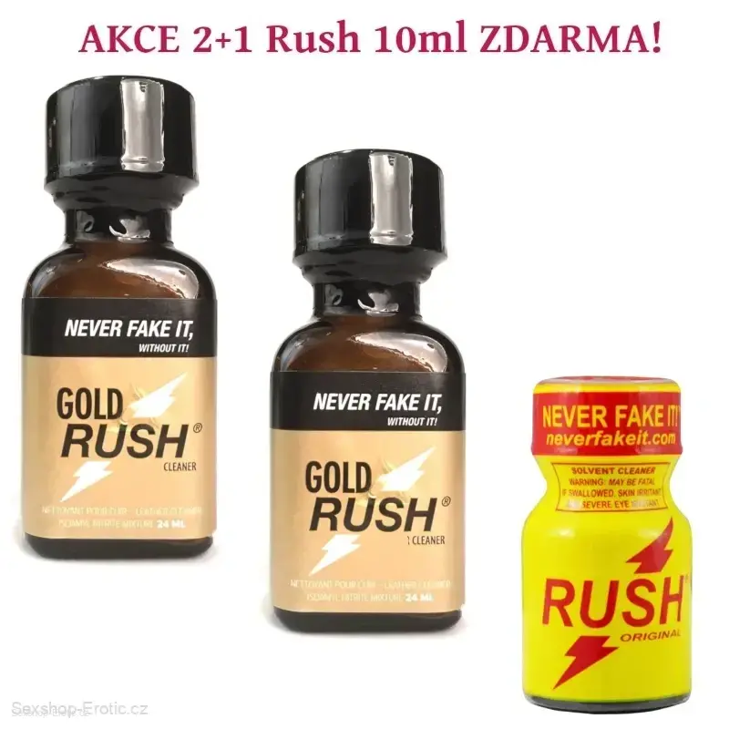 Poppers Rush Gold 24ml AKCE 2+1 Zdarma