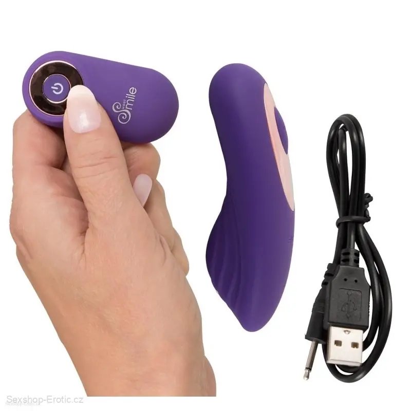 Vibrační stimulátor do kalhotek Sweet Smile Panty purple 