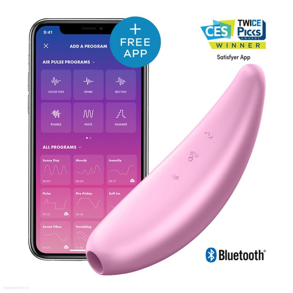 Satisfyer Curvy 3+ pink smart vibrátor stimulátor klitorisu