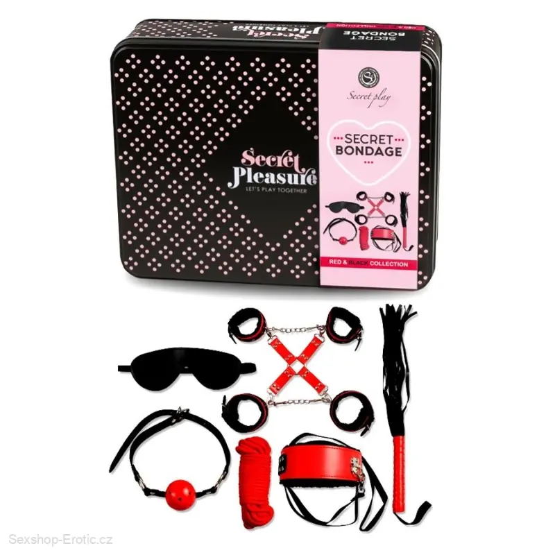 Sada SECRET PLAY Secret Bondage red-black collection