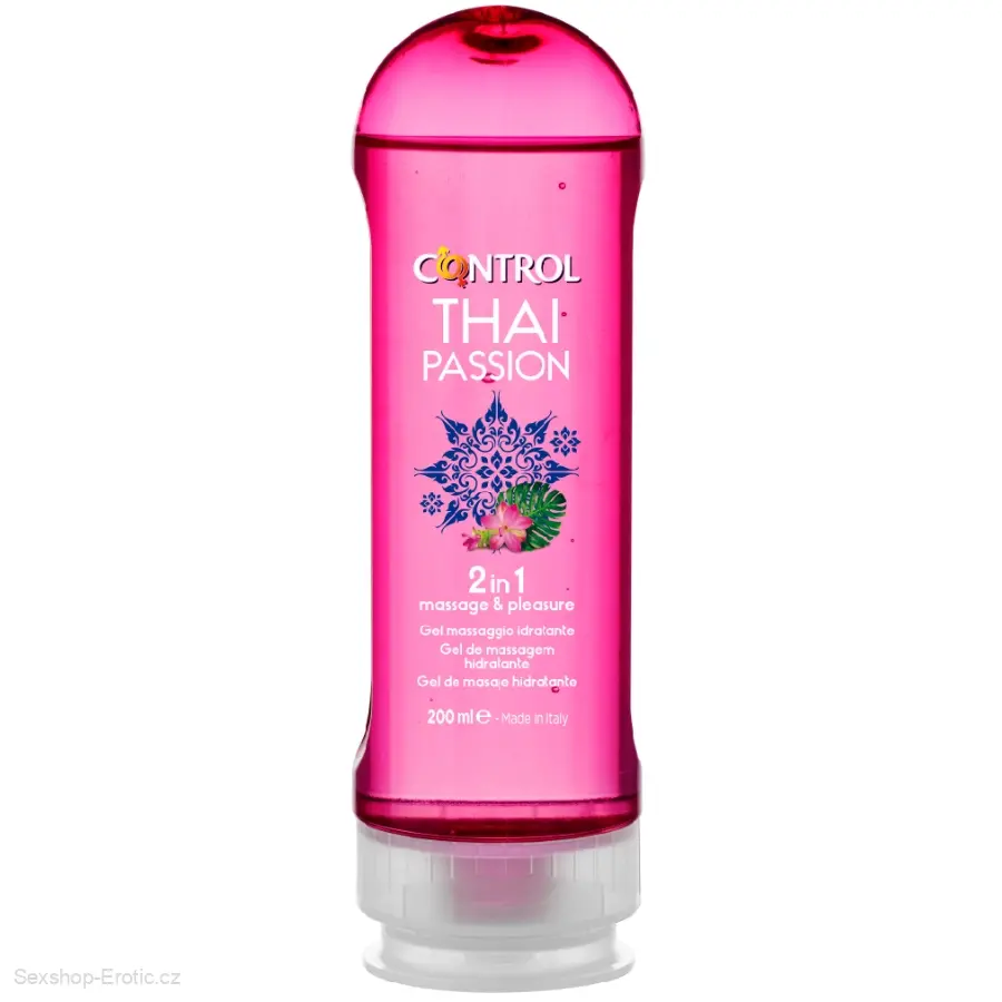 Masážní gel CONTROL 2v1 Massage-Pleasure Thai Passion 200 ml