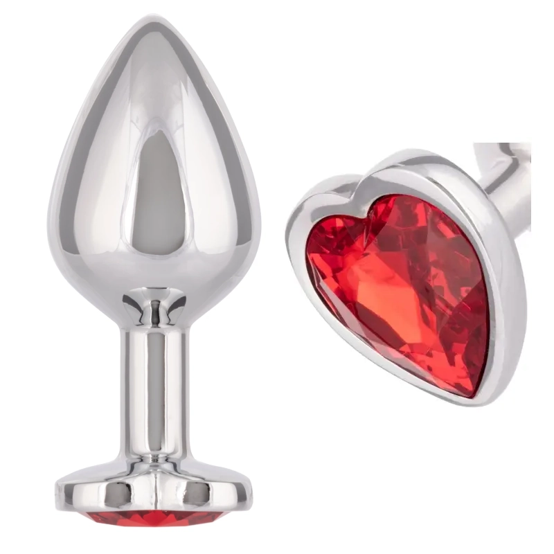 CalExotics Jewel Large Ruby Heart Plug