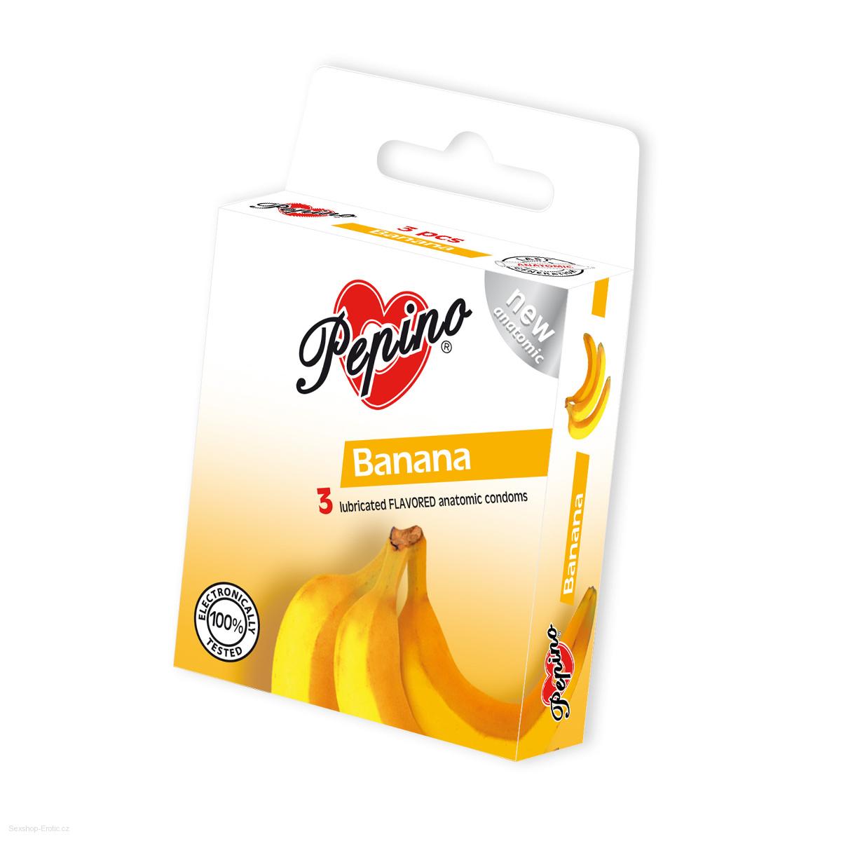 Kondomy Pepino příchutě Banán 3Ks
