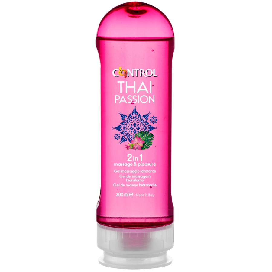 Masážní gel CONTROL 2v1 Massage-Pleasure Thai Passion 200 ml