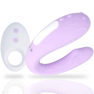 Vibrátor pro páry s dálkovým ovládáním MIA RIN purple