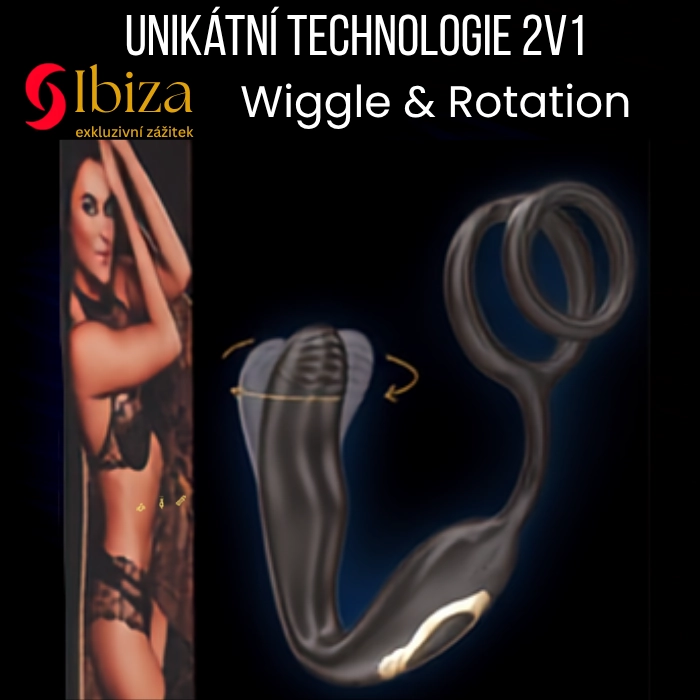 ibiza wiggle rotating prostate plug penis rings stimulator technologie