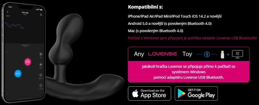 Lovense Edge 2 Prostate Massager app kompatibilni
