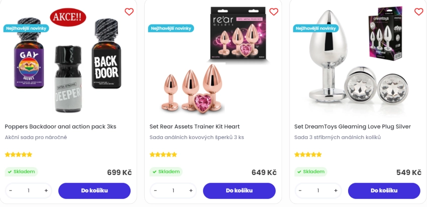 nové produkty v nabídce sexshop-erotic.cz