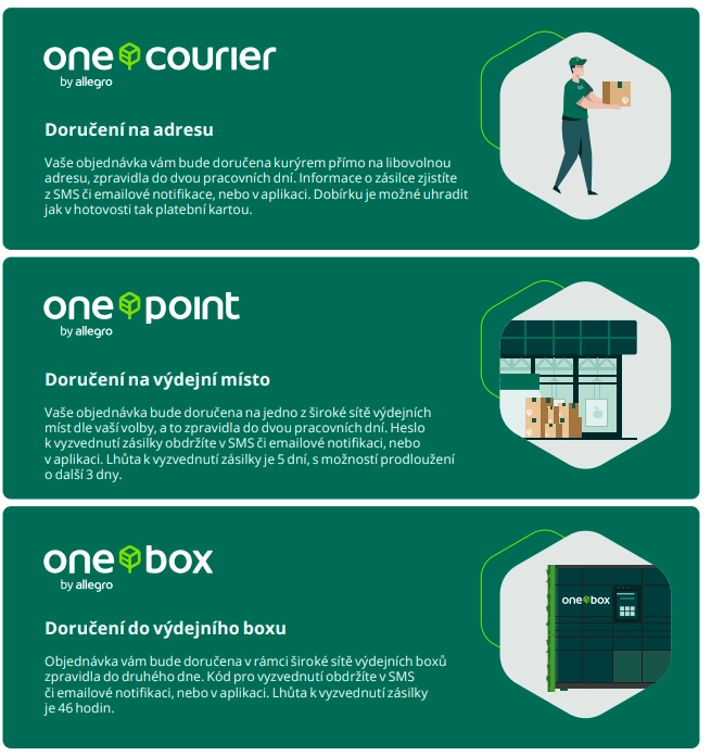 One Courier, Point výdejní místo, box