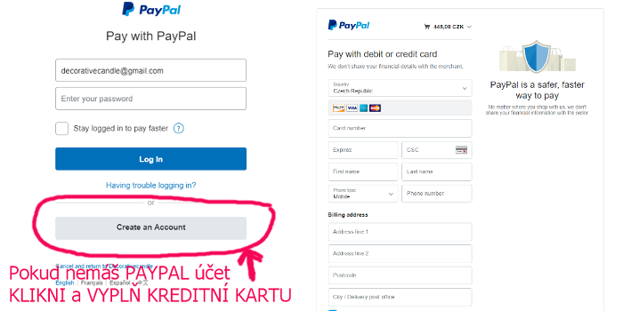Návod jak zaplatit Paypal