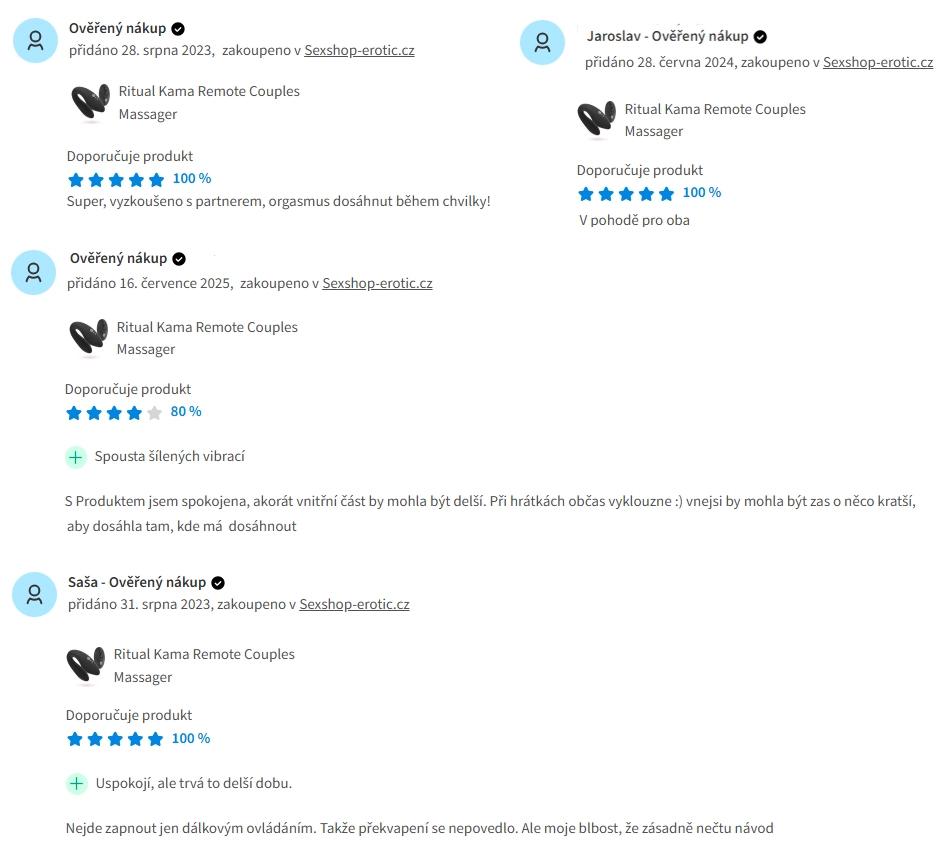 recenze vibrátoru Rithual Kama Remote Couples