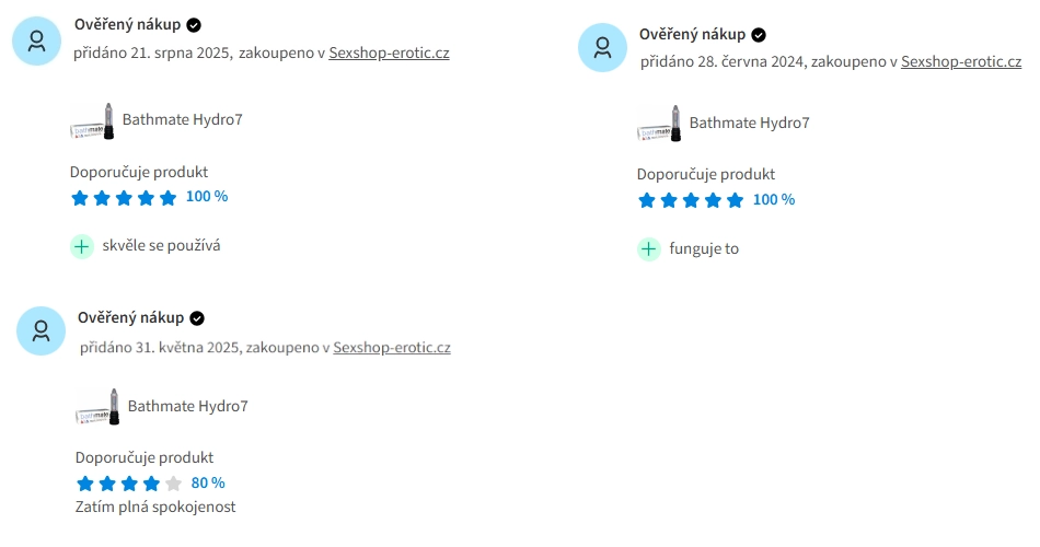 recenze Bathmate Hydro 7