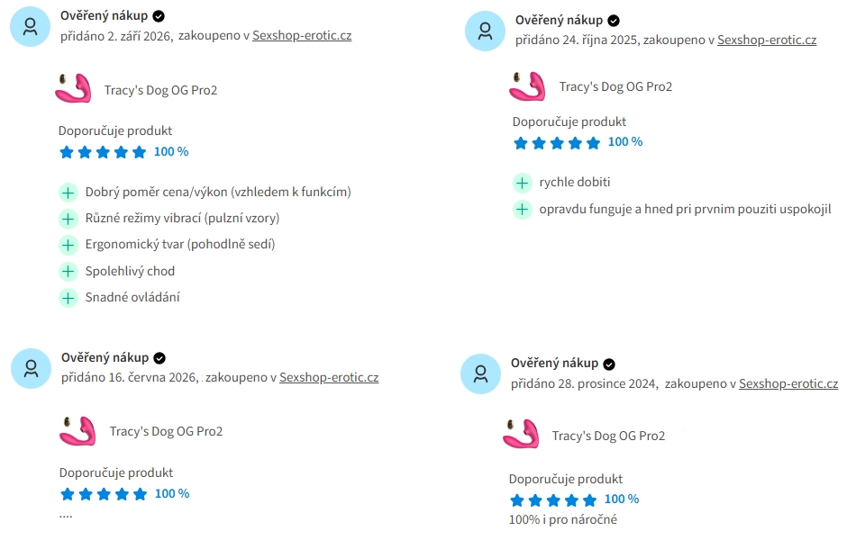 Recenze vibrátoru Tracy's Dog OG Pro2 pink