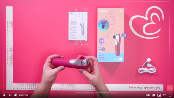 satisfyer dual love red video na youtube