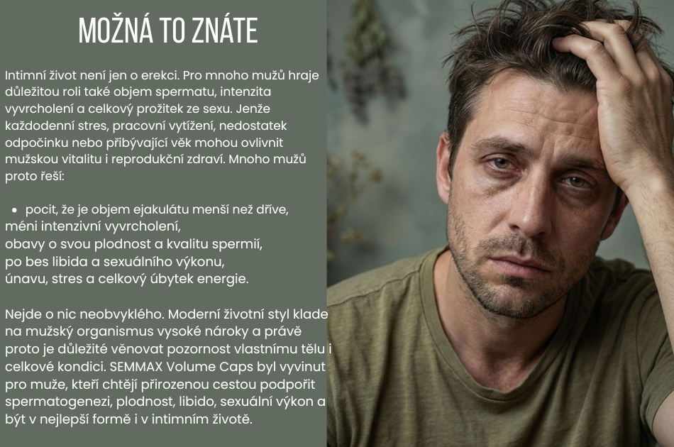 SEMMAX Volume Caps Objem spermatu a intenzita vyvrcholení