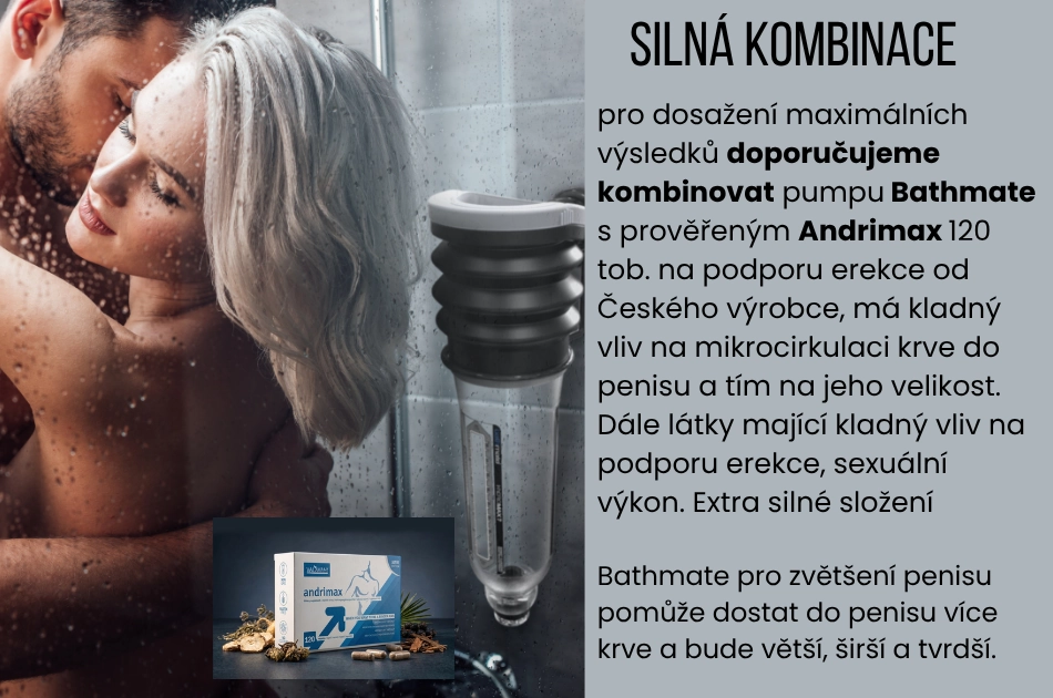 Set Bathmate a Andrimax je silná kombinace na podporu erekce