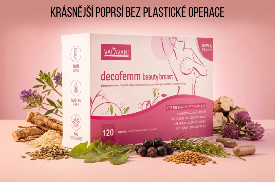 DecoFemm Beauty Breast obsahuje látky, které pomáhají podpořit funkci prsa