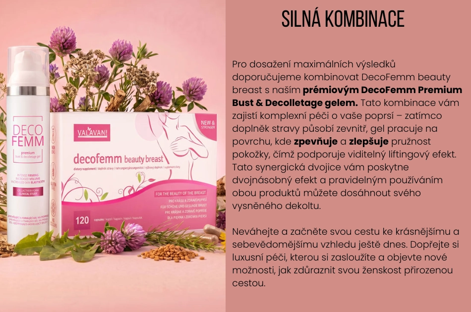 kombinace s prémiovým DecoFemm Premium Bust & Decolletage gelem