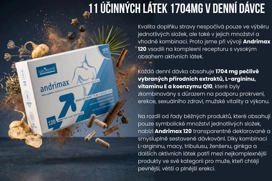 Andrimax 120 vsadili na komplexní recepturu s vysokým obsahem aktivních látek