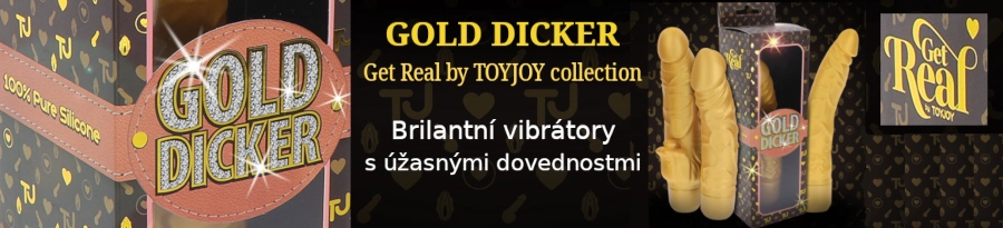 vibrátory Gold Dicker Get Real TOYJOY collection