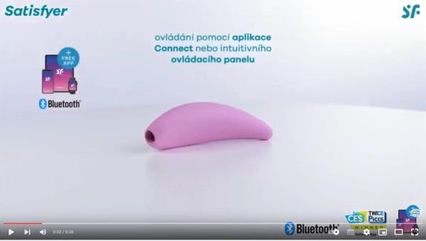 video Satisfyer Curvy 2 plus white stimulátor klitorisu