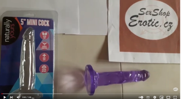 video menší dildo naturally yours 5inch mini cock purple
