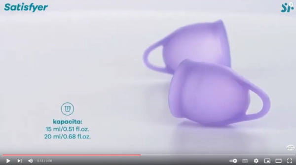 video menstruační kalíšky Satisfyer Feel Confident Menstrual Cup