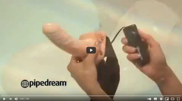 video strapon Vibrating Hollow pipedream 10