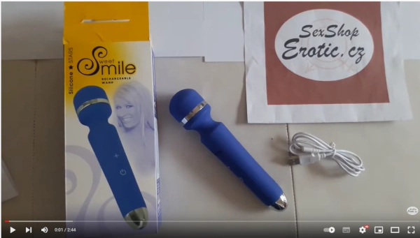 video vibrační hlavice 2v1 smile rechargeable wand