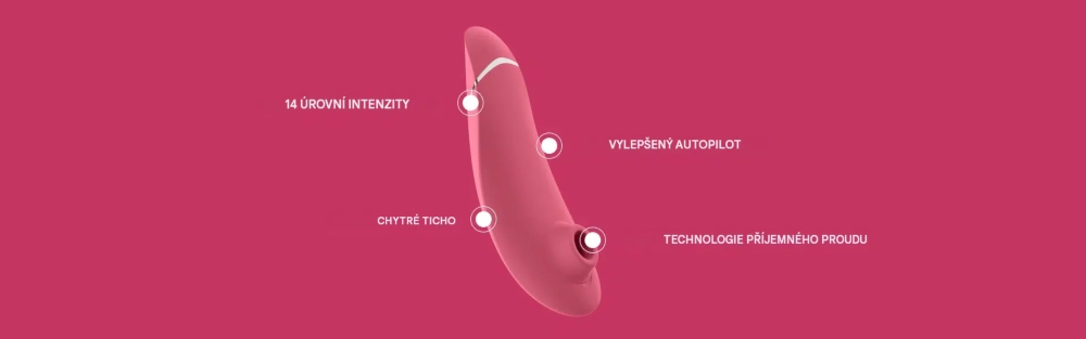Womanizer Premium 2 luxusní sametový povrch lékařského silikonu